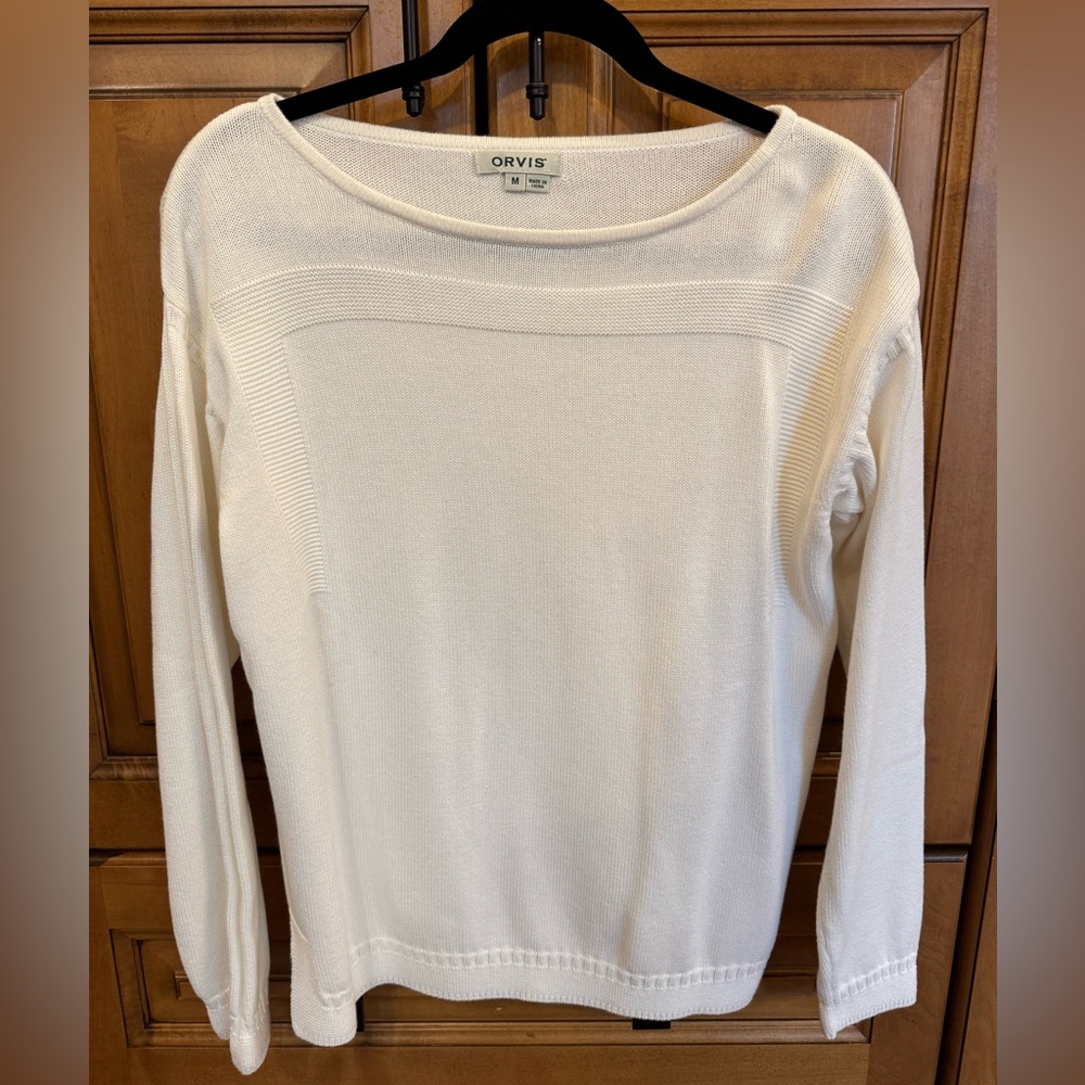 Orvis White Knit Sweater
